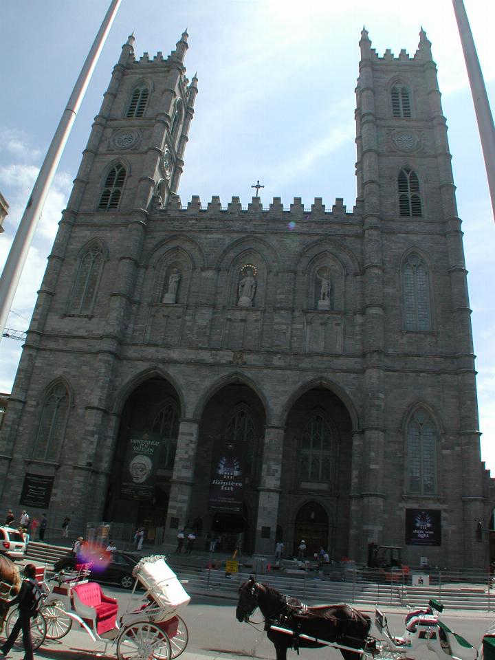 Front of Basilica of Notre Dame of Montreal