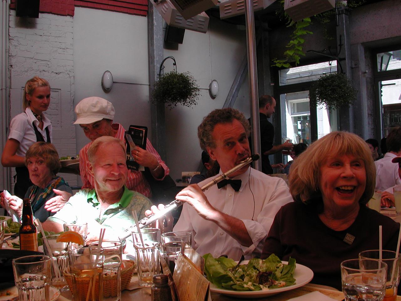 At lunch, the musician sat at our table after a request!