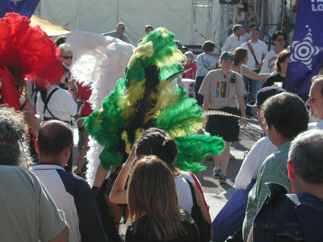 The Festival Parade starting on Rue Sainte Catherine and working through Place des Arts to Boul de Maisonneuve