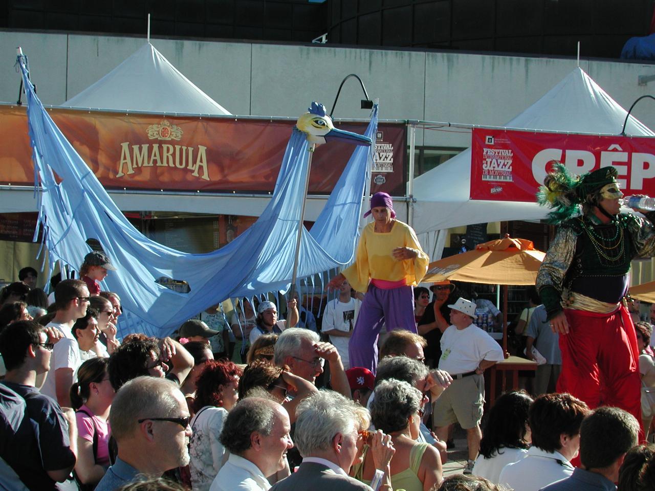 The Festival Parade starting on Rue Sainte Catherine and working through Place des Arts to Boul de Maisonneuve