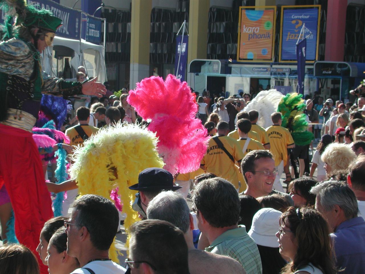 The Festival Parade starting on Rue Sainte Catherine and working through Place des Arts to Boul de Maisonneuve