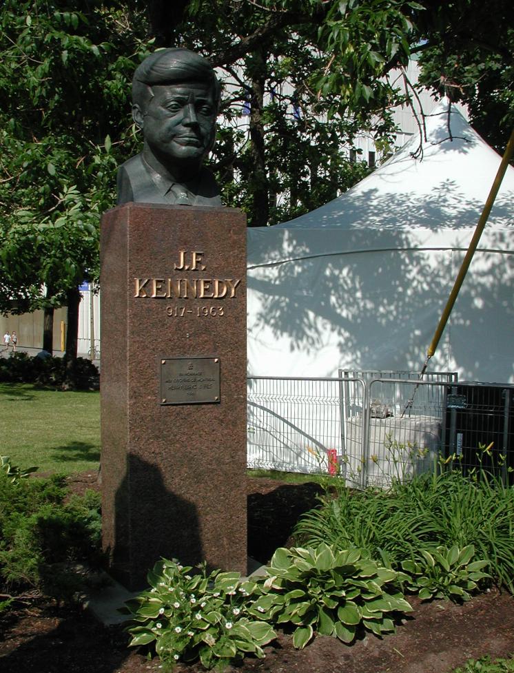 Our Hotel was on Ave. du President Kennedy; here's the bust a couple of blocks away