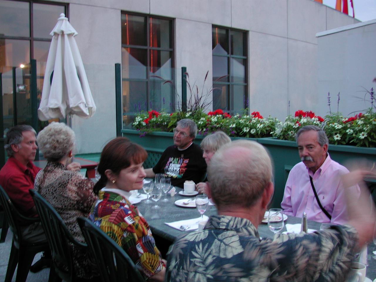 Clockwise from bottom: Martin N, Signe, Ann Franke, Peter, Paul, Carol (?) and Don Franke