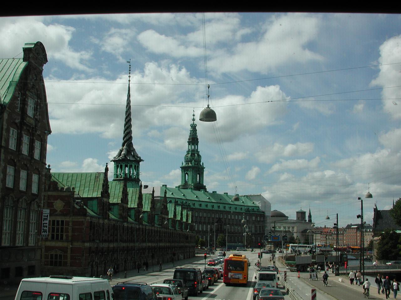 KPLU Viking Jazz: Borsen and Christiansborg Slot from bus in from the airport