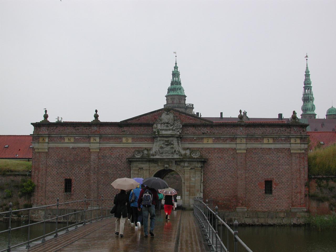 KPLU Viking Jazz: Group crossing the outer moat at Helsingør Slot (Castle)