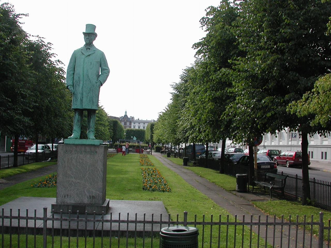 KPLU Viking Jazz: Many statues in Scandinavia; this one of G. F. Tietgen on Sankt Annæ Plads