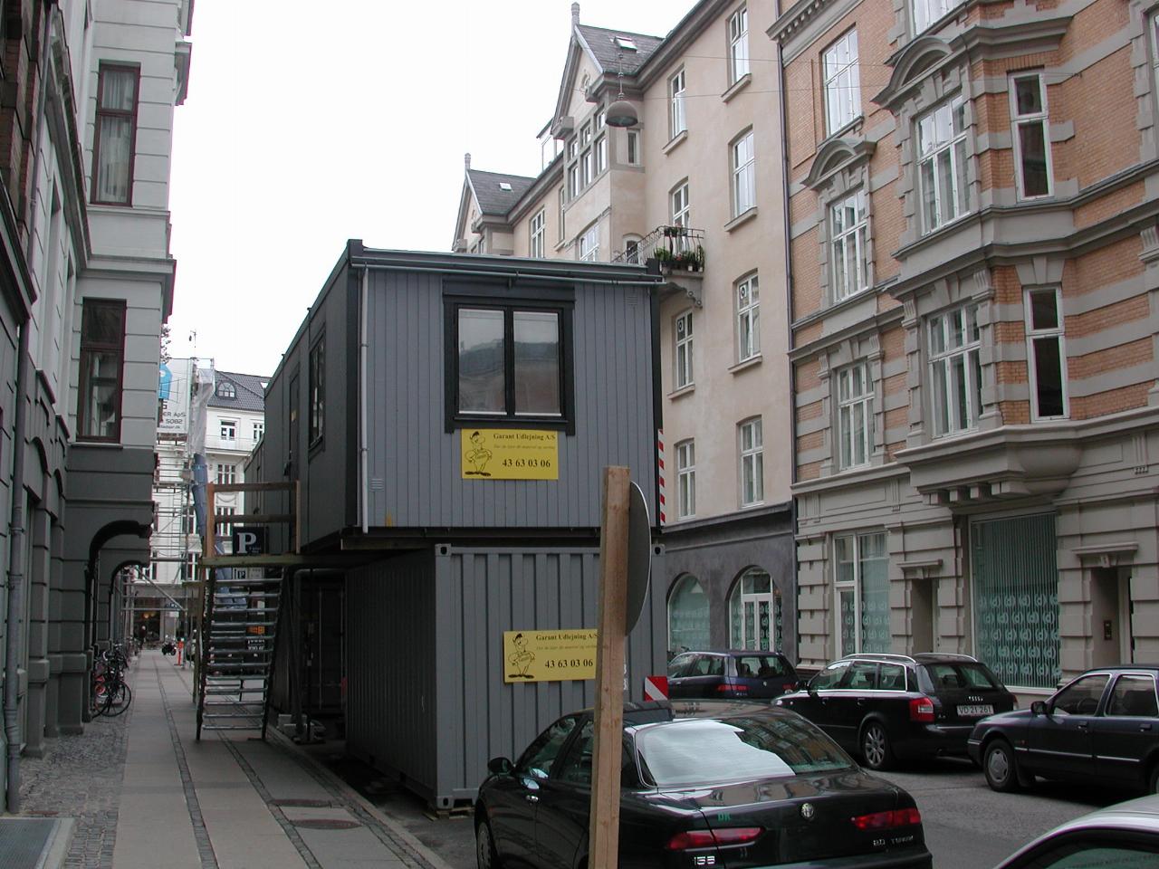 KPLU Viking Jazz: Common practice at construction sites: offices are modular, and sit on top of shipping containers