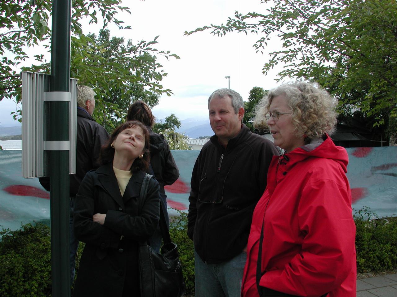 KPLU Viking Jazz: Karen, Joey and Signe on main street of Molde during the festival