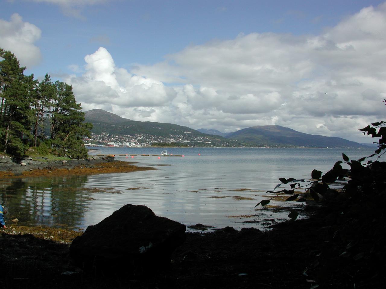 KPLU Viking Jazz: Looking towards Molde from the lunch island, showing the landing dock