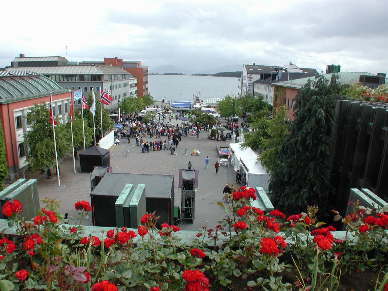 KPLU Viking Jazz: Town Hall Square, as seen from Town Hall roof.  Free concerts here.