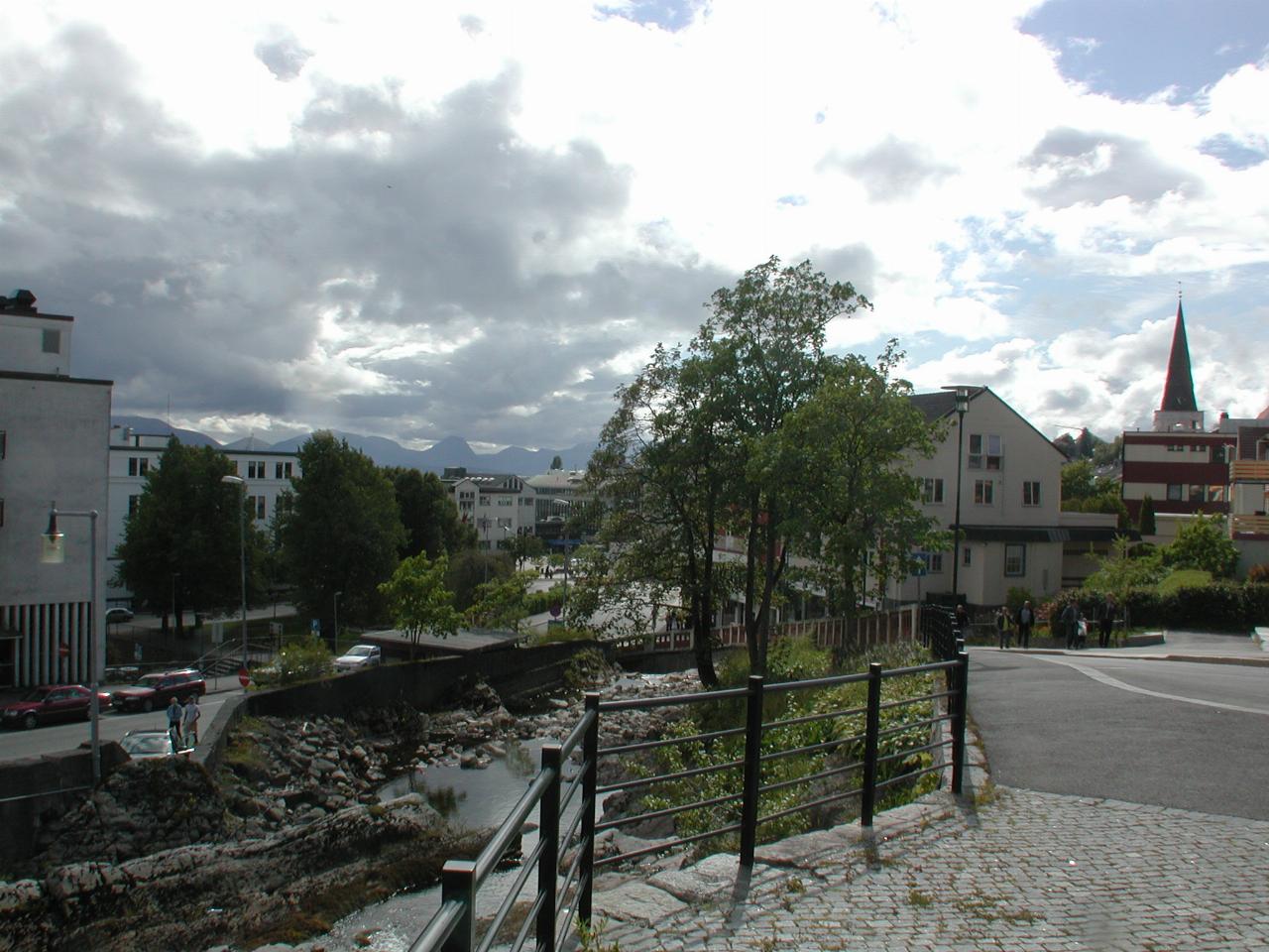 KPLU Viking Jazz: Looking down river of the Moldeelva into town