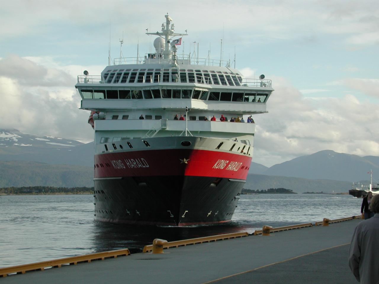 KPLU Viking Jazz: Coastal car ferry coming into Molde dock