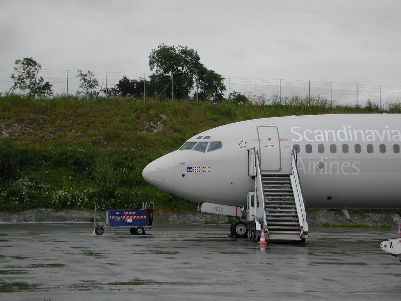 KPLU Viking Jazz: Departing Molde, with clever flag design at front of plane