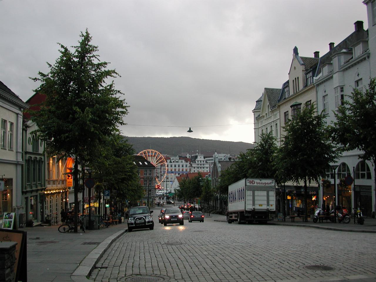 KPLU Viking Jazz: Looking towards the quay at Bryggen, Bergen, Norway