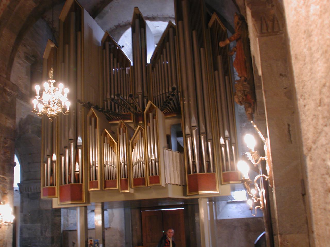 KPLU Viking Jazz: Inside Mariakirken (Mary's Church), showing the organ