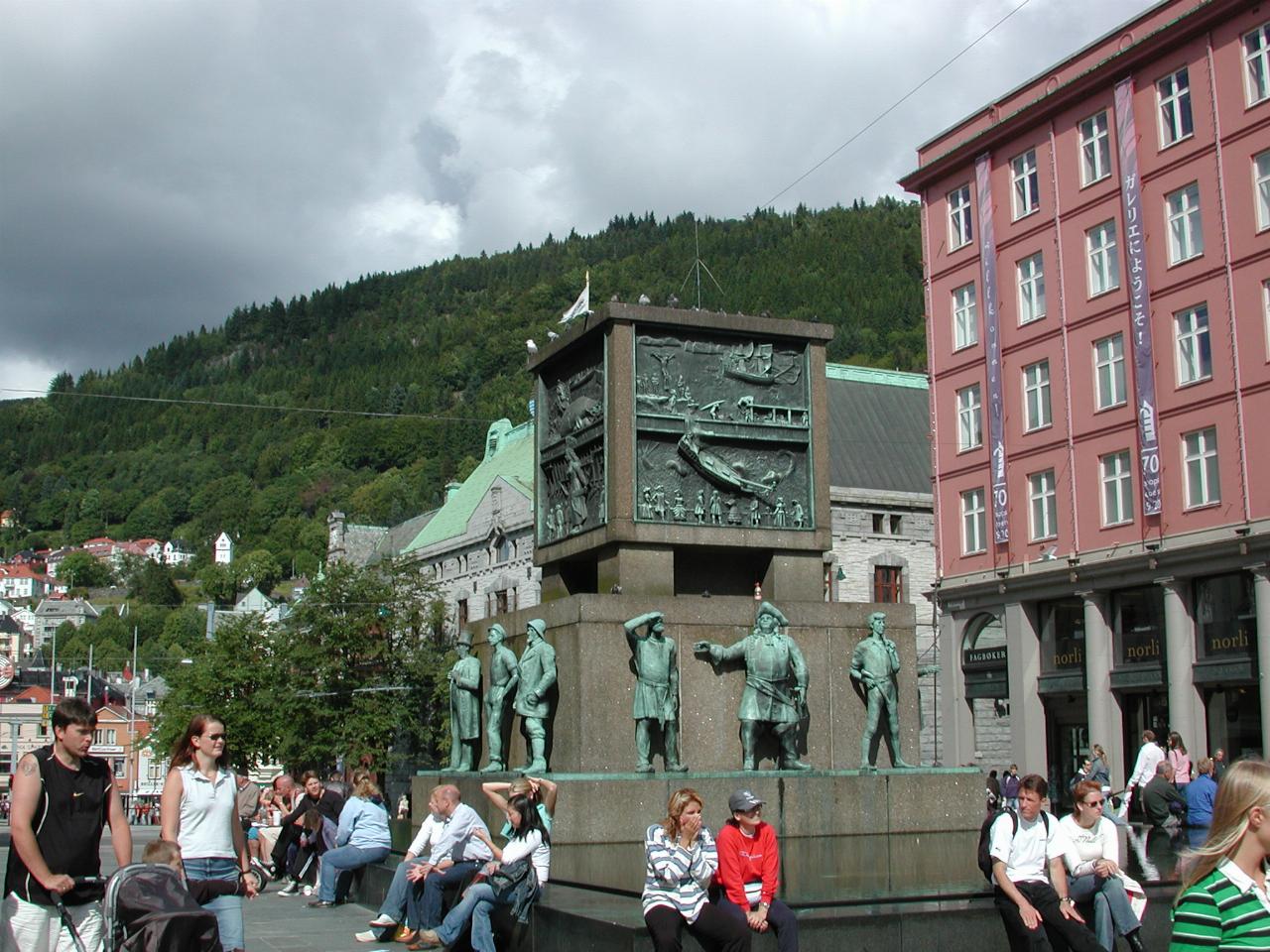 KPLU Viking Jazz: More public art on main pedestrian shopping street in Bergen